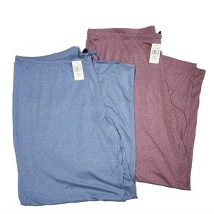 2 Pair NWT Women's Lounge Soft Sleepwear Pants XXL 32 Degree Cool Blue Purple